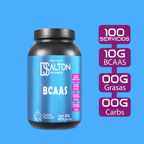 Aminoácidos Bcaas Polvo Dalton 1kg Sabores 100 Servicios Natural-