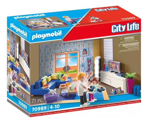 Playmobil 70989 Sala De Estar Familiar 71 Piezas Con Luz!!