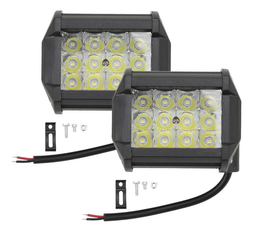 Neblinero 12 Led Foco 10-30v Auto Camión Cuadrado 36w Unidad