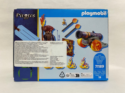 Playmobil Pirates Cañon Del Pirata 19 Pcs Mod 71189
