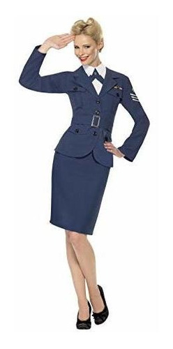 Smiffys Mujeres Fuerza Aérea Ww2 Mujer Capitán, Azul, L - No
