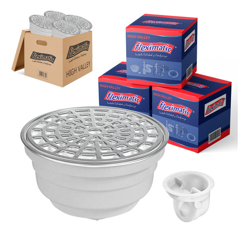 Coladera Cubierta Acero Inox Antiolores Fleximatic 2636 4pzs