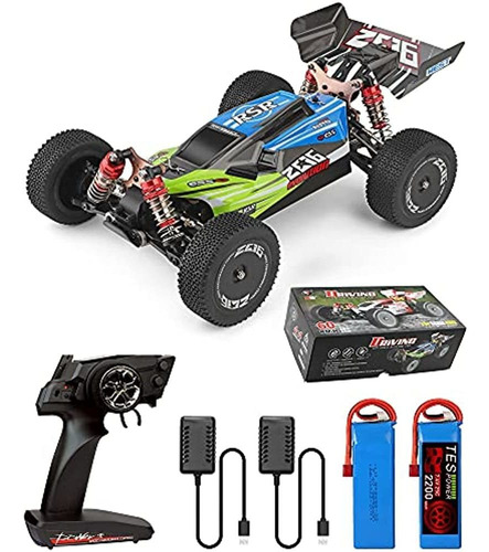 Wltoys 144001 Rc Car Buggy Con 2 Cargadores Batería Adiciona