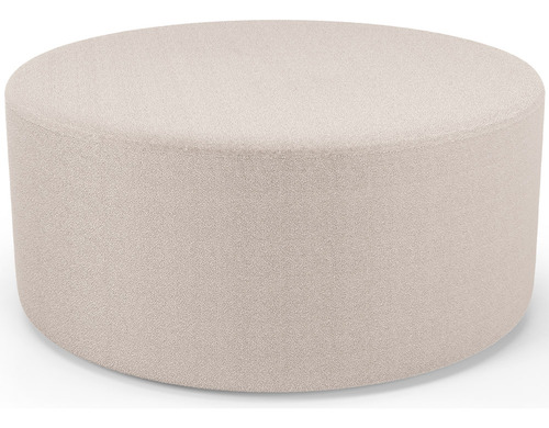 Puff Redondo Orgânico Para Living 90cm Lola Bouclê Creme