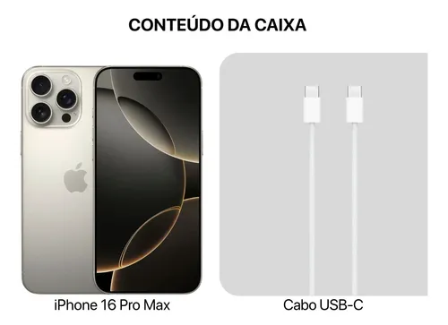 Apple Iphone 16 Pro Max 256gb Natural Garantia C/ Nfe Top (Novo
