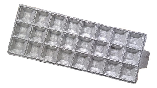 Molde Placa X24 Raviol 4x4 Cm Raviolera Plana Aluminio Plateado