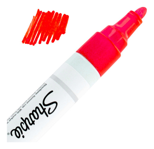 Marcador Sharpie Paint A Base De Aceite Punta Media Rojo