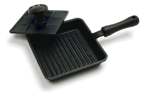 Norpro Mini Pan Panini De Hierro Fundido Con Prensa, 5.9 Pul