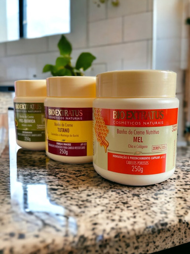 Kit Cronograma Capilar Nutrição Mel + Tutano + Pós 250 Gr