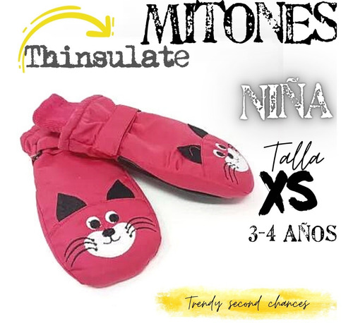 Guantes Nieve Niña Thinsulate Impermeable. La Segunda Bazar 