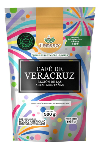 Café Veracruz Región De La Altas Montañas, 500 G Molido