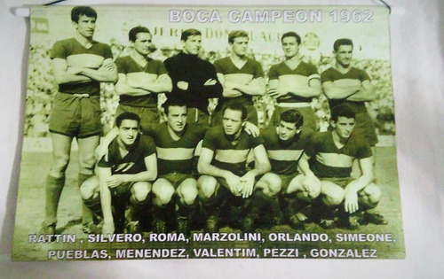 Banner Club Atletico Boca Juniors Campeon 1962