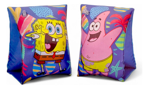 Par De Flotis Inflable Salvavidas Brazo Flotador Bob Esponja