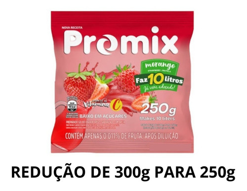 Suco Promix 300g Rende 10 Litros Sabores Caixa C/5 Unidades 