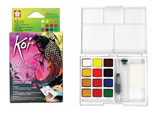 Art Paint - Sakura Set Koi Kit De Acuarela, 12 Colores