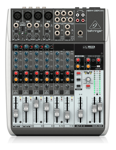  Consola 12 Entradas Mixer Estudio Behringer Xenyx Q1204 Usb