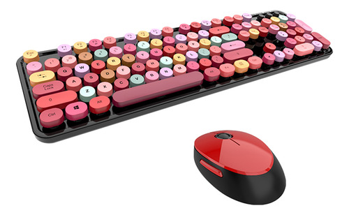 Teclado De 104 Teclas Sweet Mouse Combo Mixed Color 2.4g