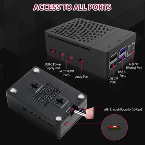 Geeekpi Kit De Inicio Para Raspberry Pi 4 4gb, Con Raspberry