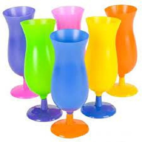 12 Vasos Hawaiano Neón De Plástico En Colores Surtidos 15 Oz