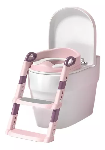 Adaptador Wc Para Niños 2-6 Años Con Escalera Plegable Rosa Zonekiz con  Ofertas en Carrefour