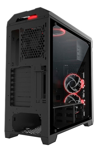 Case Azza Storm 6000b Gaming Usb Audio Hd Rgb 4xfan Bagc