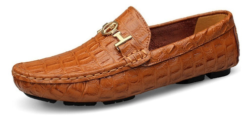 Mocasines De Hombre Cuero Zapatos De Guisantes Talla Grande