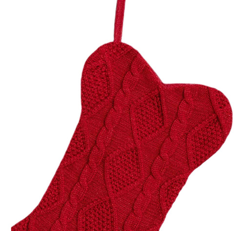 Medias Navideñas De Punto Para Perros, Adornos Rojo