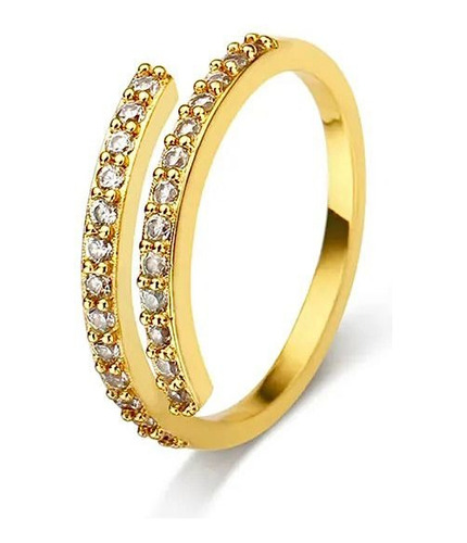 Anillo Enchapado En Oro 18k