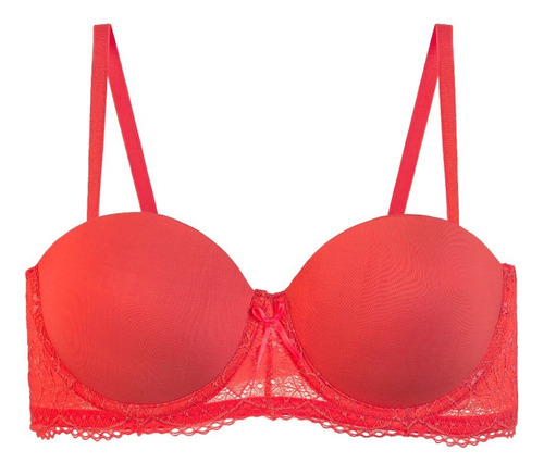 2850. Corpiño Strapless Taza Soft De Modal Y Puntilla