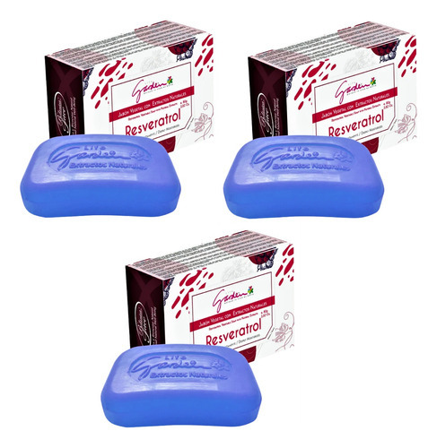 3 Jabon Resveratrol Uva 80g - G A