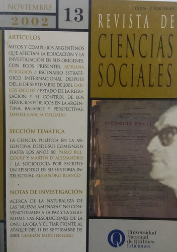 Nº13 Revista De Ciencias Sociales  - Vv.aa