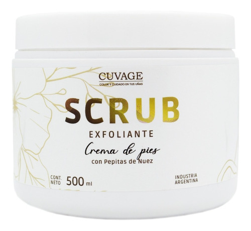 Cuvage Scrub Exfoliante Crema Pies Con Nuez 500ml 3c