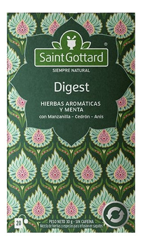 Te De Hierbas Digestivas X 20 Saquitos Saint Gottard