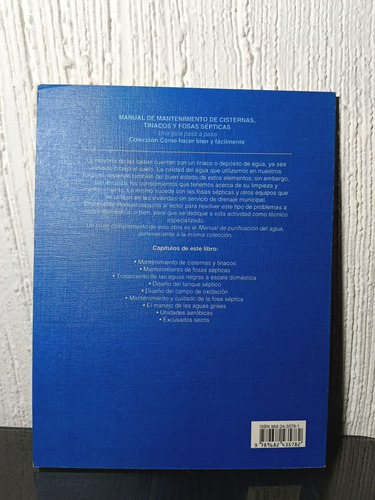 Manual De Mantenimiento De Cisternas Tinacos Y Fosas Septica (Usado)