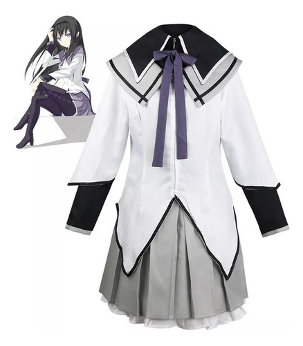 Disfraz Cosplay Anime De Chica Magica Akemi Homura Lolita