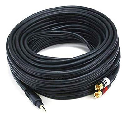 Cable De Audio Monoprice - 25 Pies - Negro | Macho Estéreo P