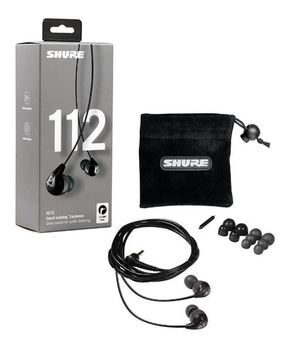 Auricular Shure In Ear Se112m+-gr Mic Y Ctrl De Vol Mkz