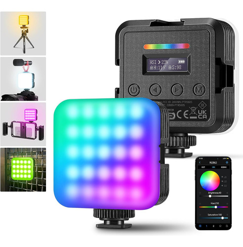 Luz Rgb Potente Ajustable Portatil Para Fotografia Y Video