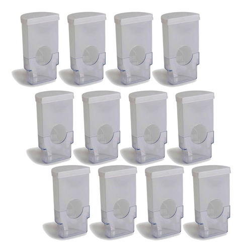 Extensor Semente Comedouro Meia Lua Pássaros Kit 12unid