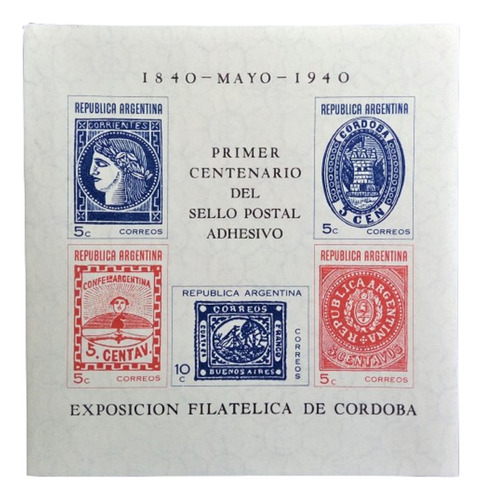 Argentina, Gj Hb 8 Centenario Sello 1940 Mint L15436