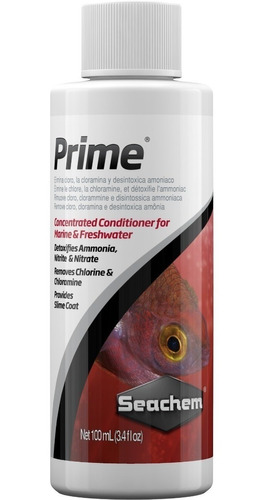 Prime  Seachem 100ml Acondicionador De Agua Para Acuarios