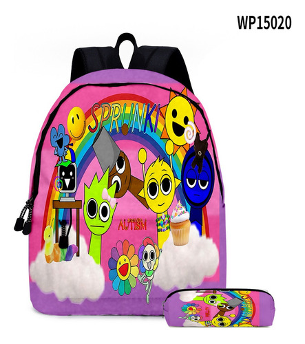 A Mochila Para Estudiantes Sprunki De Rhythm Box, Juego De 2 U