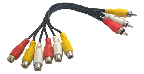 Wyvern Cable Triple Rca Estéreo De Audio Y Video Macho A Dob