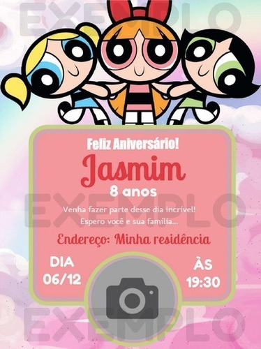 Convite Digital De Aniversário - As Meninas Super Poderosas