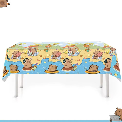 Mantel Capibara Fiesta Mantel Capybara Fiestas Capibara 1pz Multicolor Capibaras Mantel Capibara Fiestas