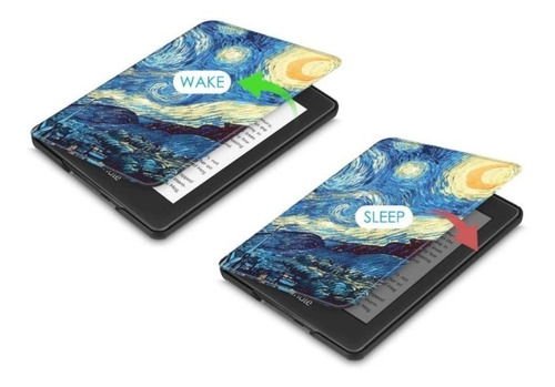 Imagen 3 de 7 de Carcasa Con Agarre Van Gogh Kindle All New 2019 Funda Case