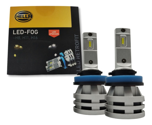 Kit De Focos Led Hella Retrofit H8, H11, H16 6500k 12/24v