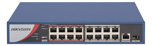Switch Poe Hikvision 16 Puertos 10-100 Mbps Ds-3e0318p-e/m(b
