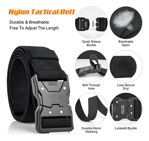 Cinturon Tactico Militar Metal Cinturon Libracion Rapida Hx6