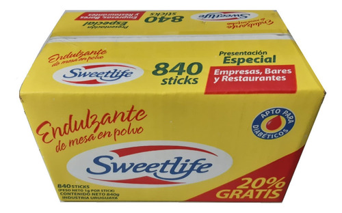 Edulcorante Sweetlife De 840 Unidades - Nueva Presentación